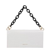 Clutch κροκό σε λευκό χρώμα