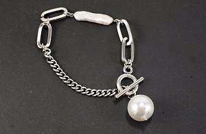 Βραχιόλι αλυσίδα με πέρλες