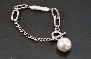 Βραχιόλι αλυσίδα με πέρλες