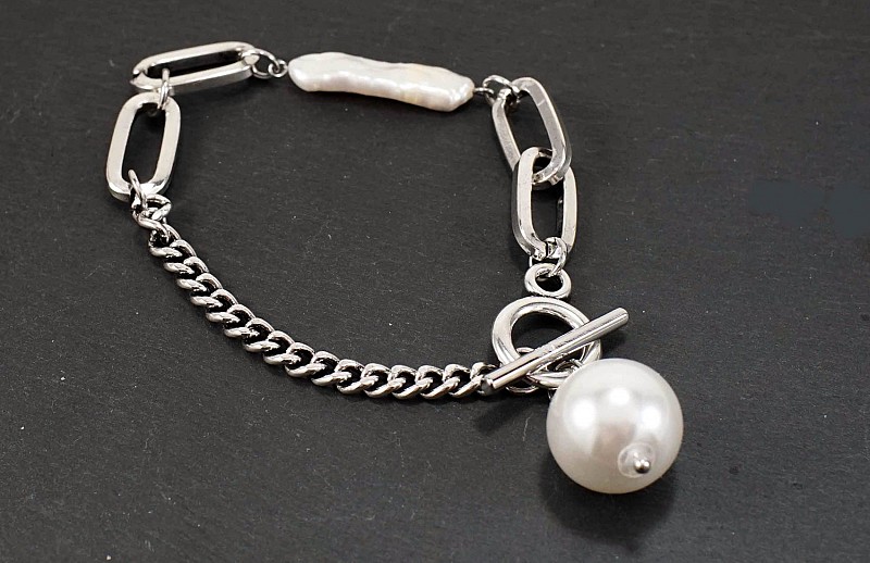 Βραχιόλι αλυσίδα με πέρλες
