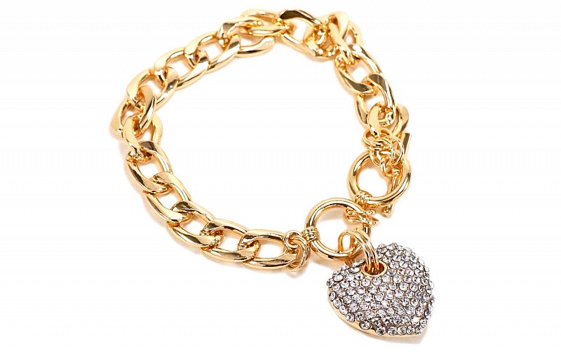 Bracelet με καρδιά ζιργκόν