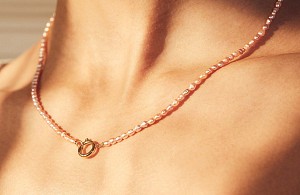 Collier Pearl Neckless Pink Gold by Edblad