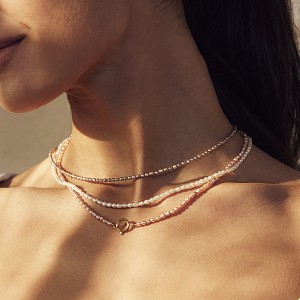 Collier Pearl Neckless Pink Gold by Edblad