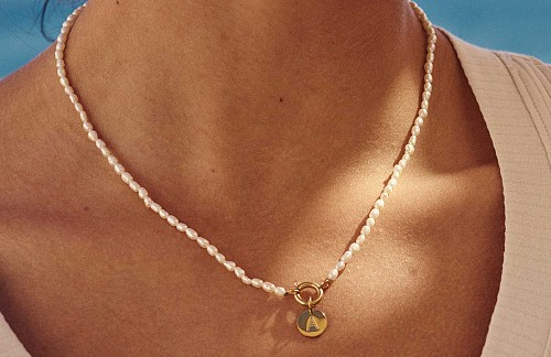 Collier Pearl Neckless White Gold by Edblad