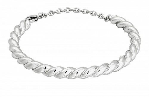 Rope Bangle Steel by Edblad