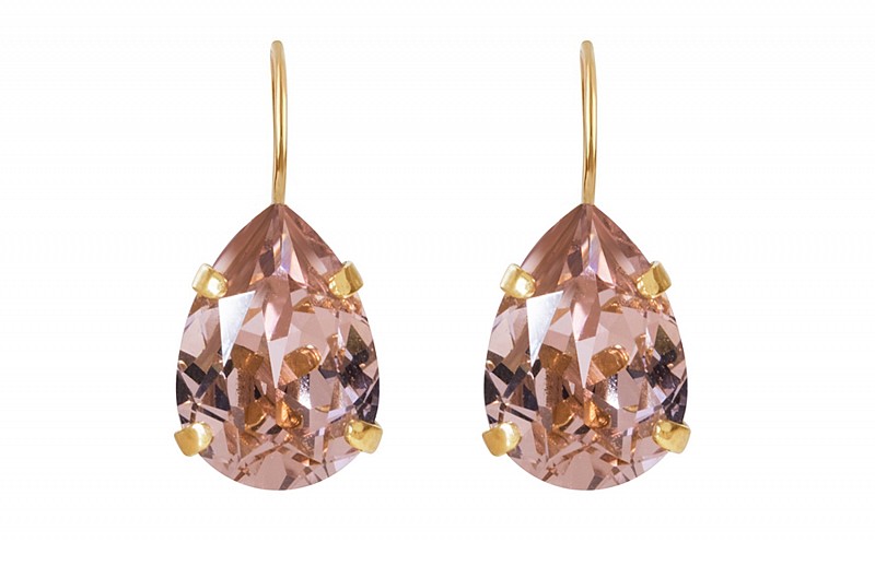 Mini Drop Clasp Earrings Vintage Rose by Caroline Svedbom