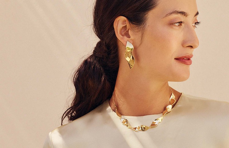Wave Neckless Gold by Edblad