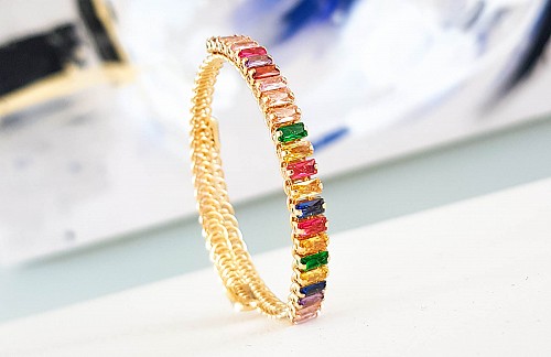Επίχρυσο 18k βραχιόλι Rainbow