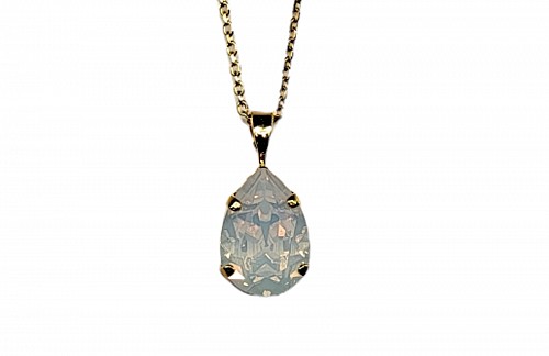 Mini Drop Necklace White opal by Caroline Svedbom