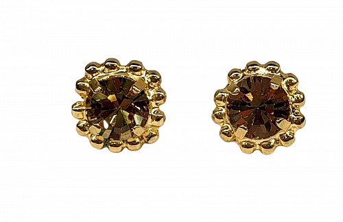 Σκουλαρίκια studs gold crystals by Echo Beach
