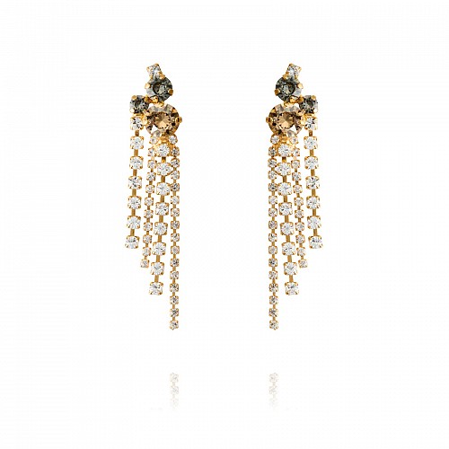 Amy Earrings Black Golden Combo by Caroline Svedbom