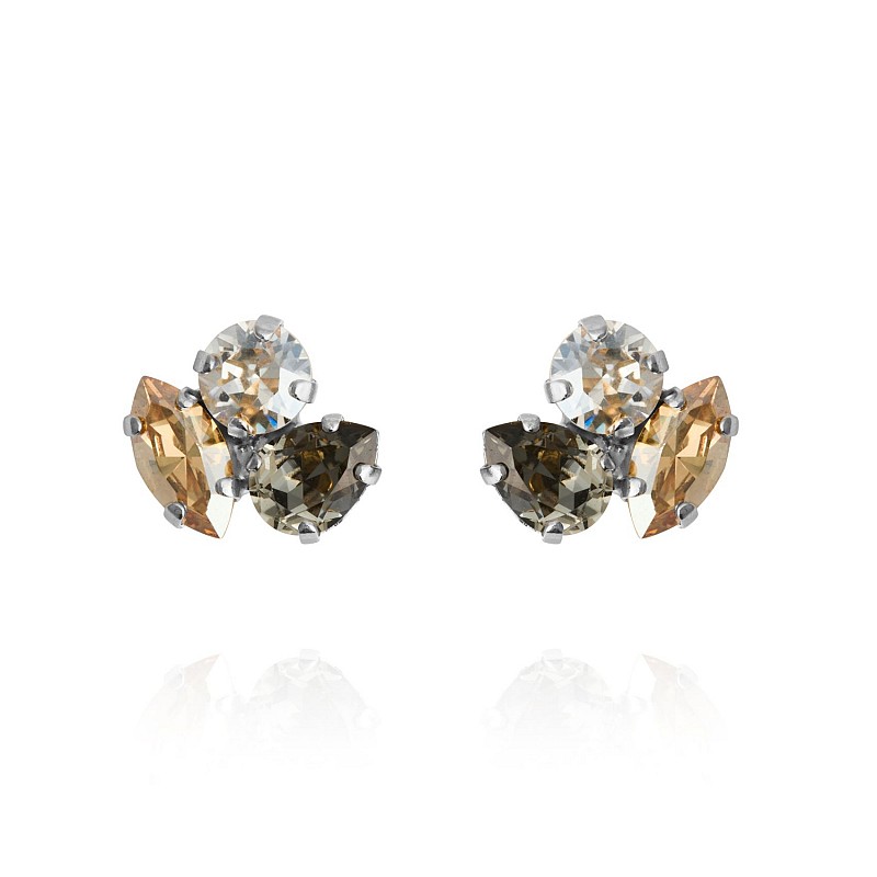 Ana Earrings Black Golden Combo by Caroline Svedbom