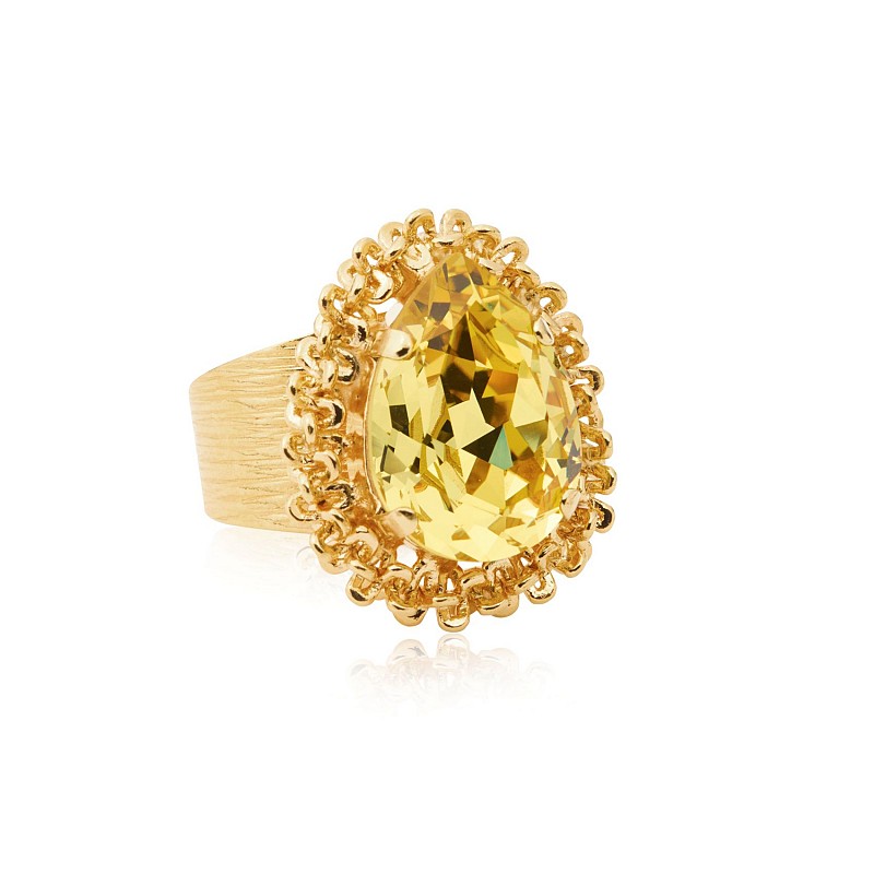 Classic Gemma Ring Dark Jonquil by Caroline Svedbom