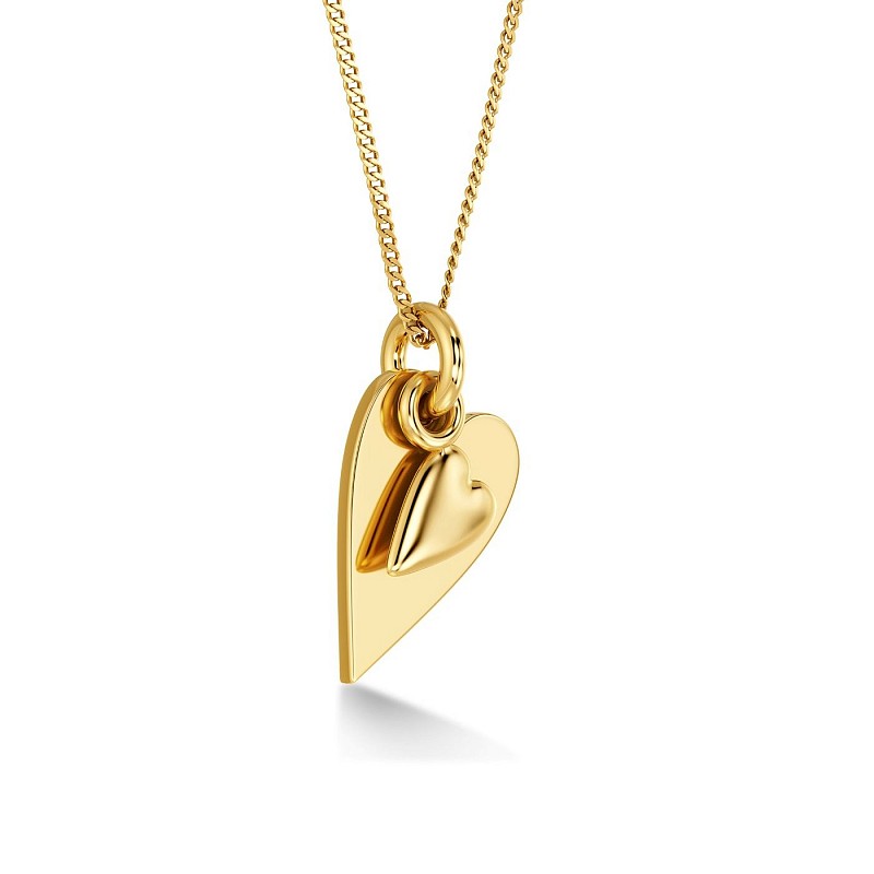 Heart to Heart Necklace Gold by Edblad
