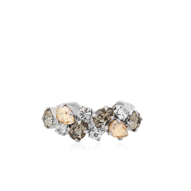 Gabriella Ring Black Golden by Caroline Svedbom